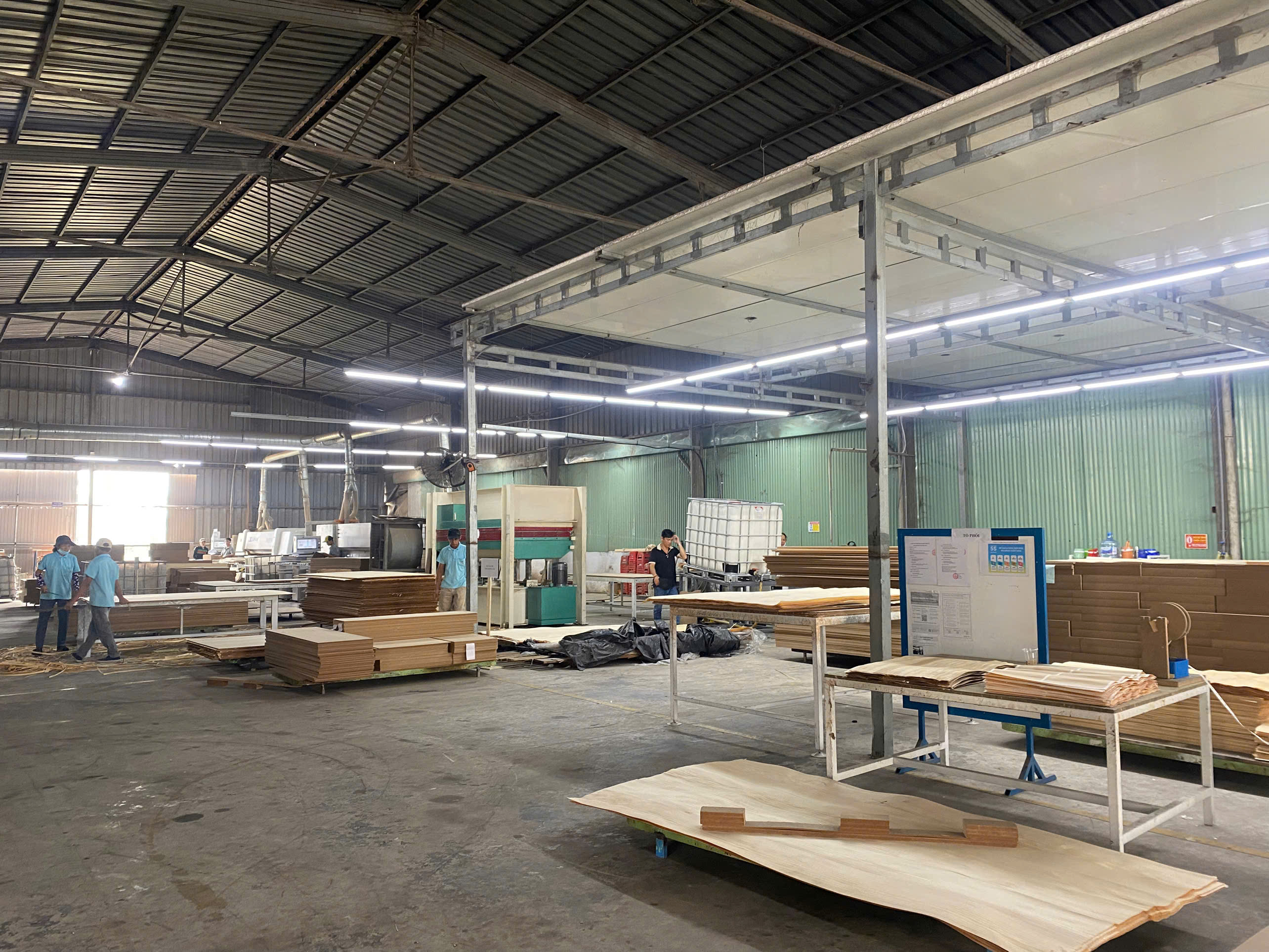 Edge grinding and shaping area